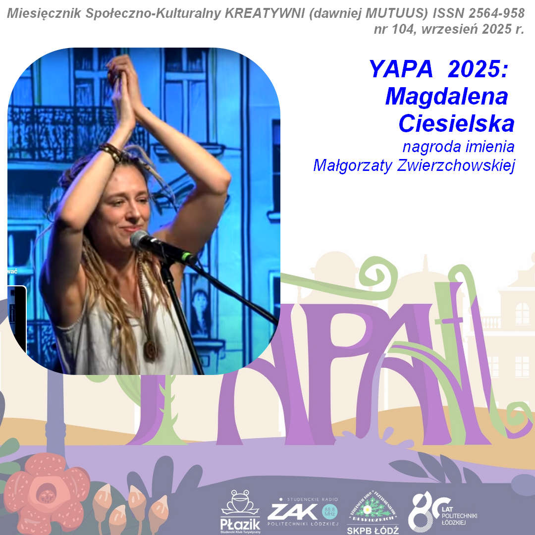 Magdalena Ciesielska: nagroda im. Małgorzaty Zwierzchowskiej  (YaPa 2025)
