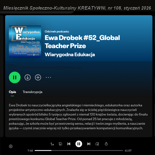 Wywiad z Ewą Drobek w kanale Dobra Edukacja (Spotify)  / ks. Jerzy Babiak