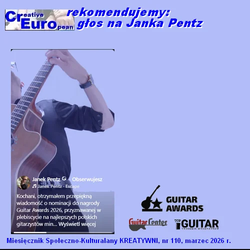 Nasz głos na Janka Pentz (lidera CrEuro) w GUITAR AWARDS 