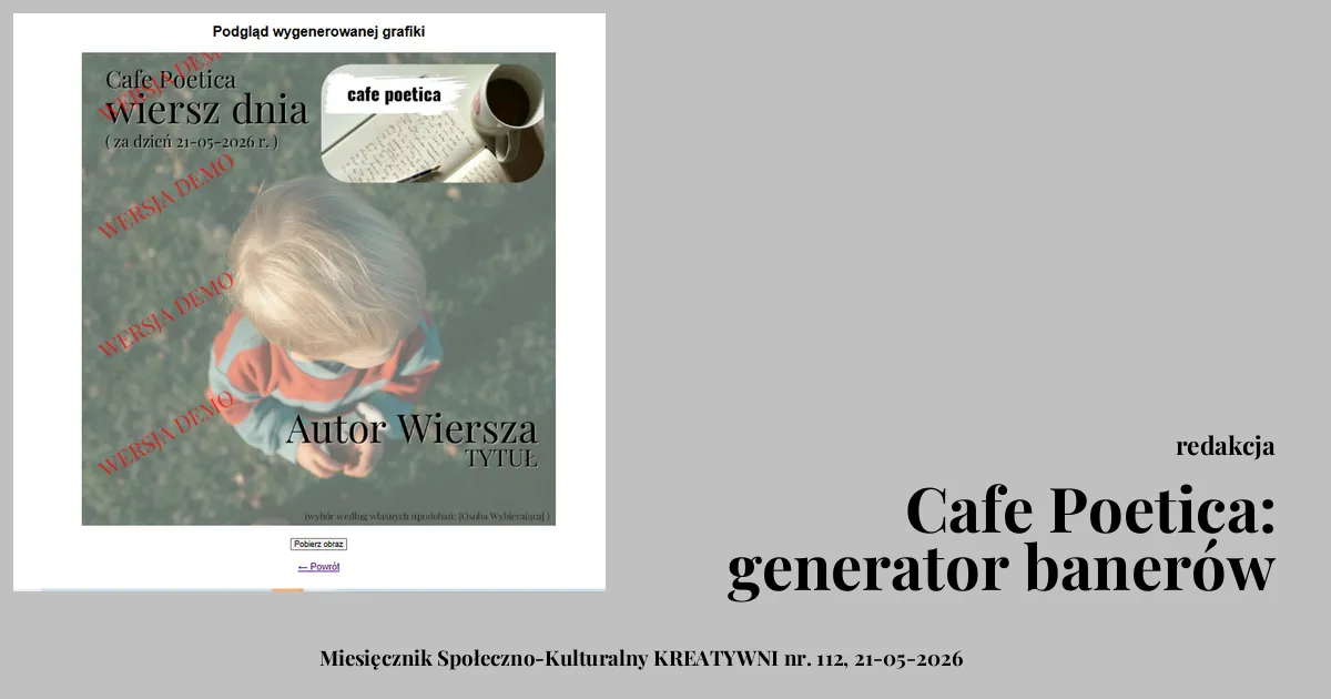 Cafe Poetica: generator banerów